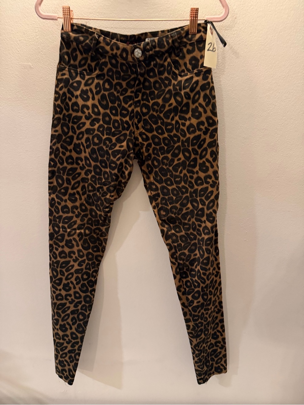 Motel Rocks Leopard Print Skinny Jeans Size small Animal Print Pants